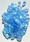 50 5x10mm Transparent Matte Light Sapphire AB Drop Beads